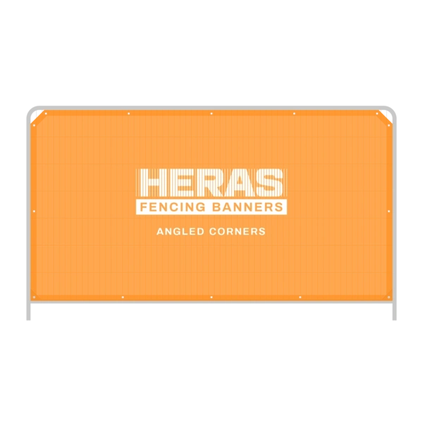 Heras Fencing Banners With Angled Corners